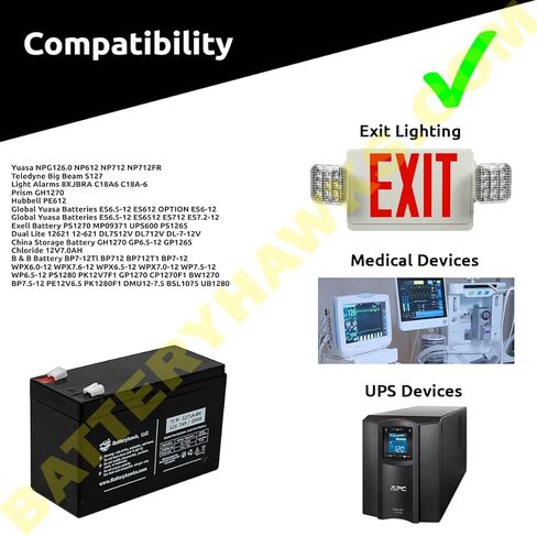 12V 7AH SLA F1 Terminal Sealed Lead Acid Battery for Multiple Use WPX6.0-12 PK12V7F1 PE612 C18A-6 8XJBRA NP712 12V7.0AH in Kuwait