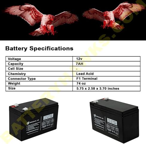 12V 7AH SLA F1 Terminal Sealed Lead Acid Battery for Multiple Use WPX6.0-12 PK12V7F1 PE612 C18A-6 8XJBRA NP712 12V7.0AH in Kuwait
