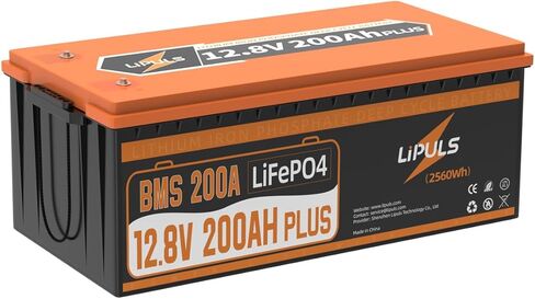 12V 100Ah LiFePO4 Battery, Group 24 Lithium Battery, UP to 15000 Cycles, Built-in 100A BMS, Max.1280Wh Energy, Perfect for Trolling Motor, RV, Boat, Solar System, Home Energy Storage in Kuwait