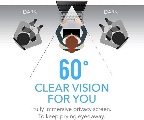 Computer Screen Privacy Shield 24 inches for Widescreen Computer Monitor or Curved Monitor – Date Protection for Desktop Computer Security – Anti-Glare, Anti-Scratch, Blocks 96% UV–16:9 Aspect Ratio in Kuwait