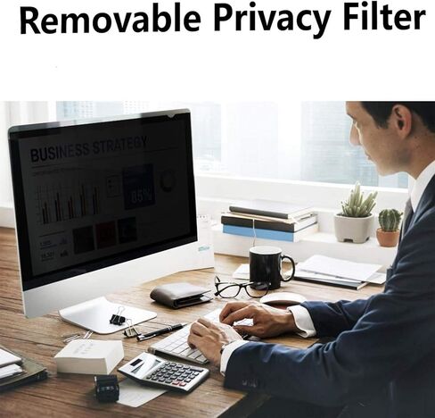 Computer Screen Privacy Shield 24 inches for Widescreen Computer Monitor or Curved Monitor – Date Protection for Desktop Computer Security – Anti-Glare, Anti-Scratch, Blocks 96% UV–16:9 Aspect Ratio in Kuwait