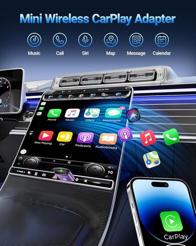 vnilrgle Wireless CarPlay Adapter for Apple iPhone（2026 Upgraded） Mini Design, Converts Factory Wired to Wireless Adapter for CarPlay, Plug and Play, Auto Connect Fast and Stable(Purple) in Kuwait