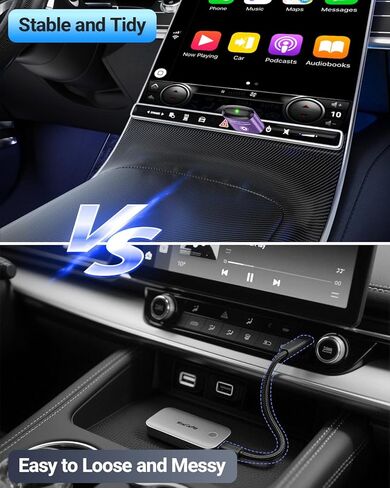 vnilrgle Wireless CarPlay Adapter for Apple iPhone（2026 Upgraded） Mini Design, Converts Factory Wired to Wireless Adapter for CarPlay, Plug and Play, Auto Connect Fast and Stable(Purple) in Kuwait