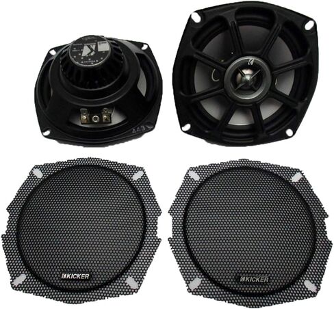 مكبرات صوت Kicker 10PS5250 5.25 + سلك مقاوم للماء PS5250 متوافق مع دراجة نارية Harley Davidson (متجدد) in Kuwait