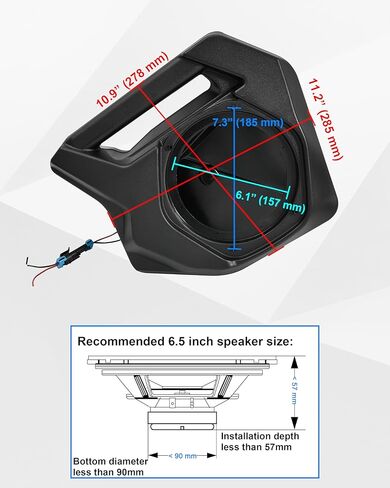 SAUTVS 6.5" Door Speakers Pods for RZR PRO XP/R/S 2025+ Accessories, 6.5 inch Front Door Speaker Enclosures Panels for Polaris RZR PRO XP/R/S 4 2025+(1 Pair) in Kuwait