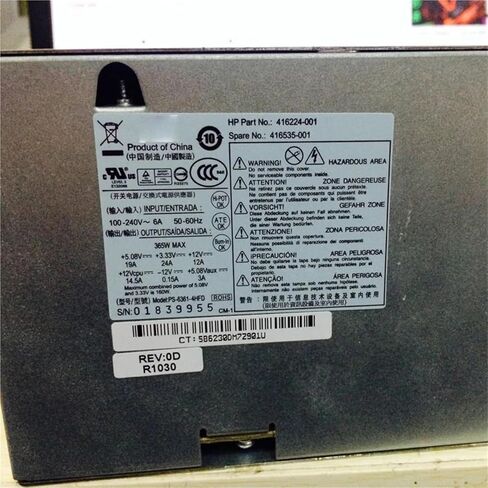 1pc for dc7700 dx7300 365W Power Supply 416224-001 416535-001 PS-6361-4HFD in Kuwait
