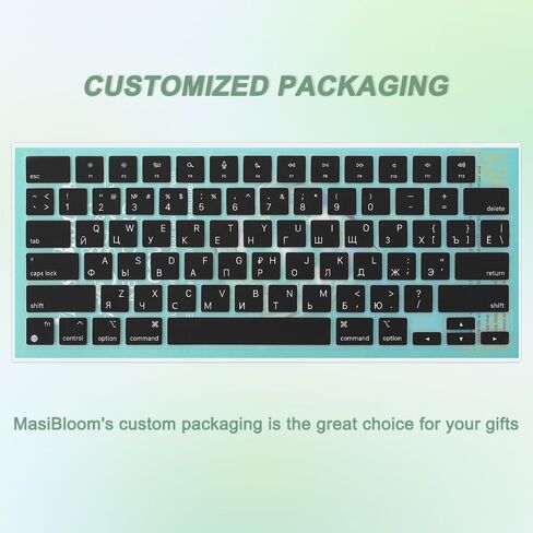 Russian Silicone Keyboard Cover Skin for 2024-2021 MacBook Air & Pro/Max with M3 M2 M1 Chip 15.3" 13.6" 14.2" 16.2 inches A3114 A3113 A2941 A2681 A2992 A2991 A2918 A2779 A2442 Protector Accessories in Kuwait