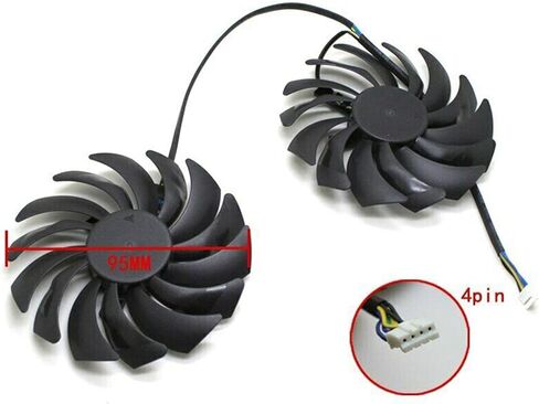 2 Packs New Computer PC Graphics Card Fans 25dBA 0010B12HH 0.40A for MSI 08060 580 in Kuwait