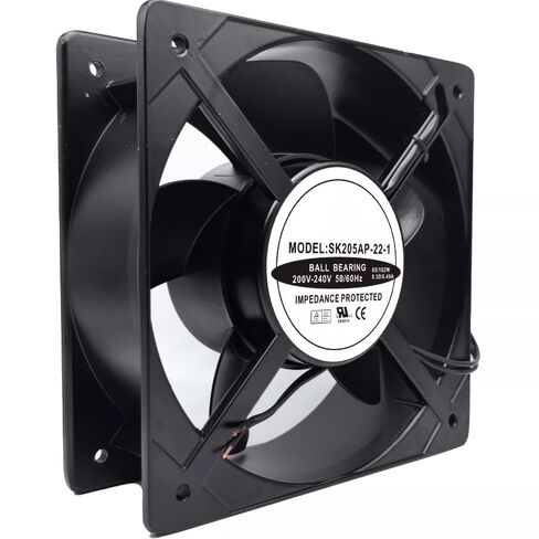 SK205AP-22-1 تيار متردد 200/240 فولت 0.30/0.49 أمبير 65/102 وات 205 × 205 × 72 مم مروحة تبريد بسلكين in Kuwait