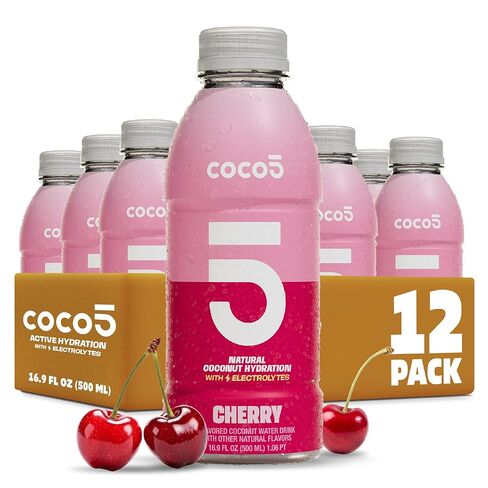 COCO5 النكهة النكهة الكرز الرياضية COCO5 | 100 ٪ طبيعي | 50 ٪ أقل السكر | لا شيء مصطنع | غير GMO | الخالية من الغلوتين | تم تطويره من قبل المدربين المحترفين للرياضيين المحترفين | 16.9 أوقية (حزمة - 12) in Saudi Arabia