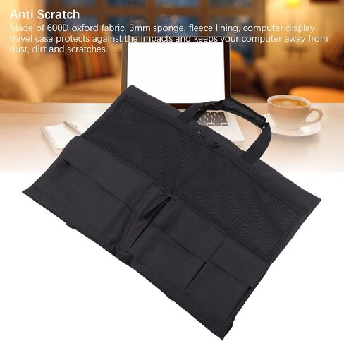 Naroote Monitor Carrying Case, Travel Case for 27 Inch LCD Screens Display, Computer Dust Cover Bag with Padded Lining & Multi Pockets, Ideal for Desktop Computer Accessories in Kuwait