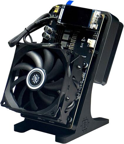 Home Bitcoin Miner NerdQaxe++ 6TH/s 100W with Upgraded BM1370 ASIC Chips Plug and Play with 2.4G WiFi Dual-Fan Quiet Operation for Efficient Crypto Miner Bitcoin Miner for Beginners in Kuwait
