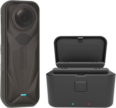 شاحن بطارية لكاميرا الحركة البانورامية Insta360 X5، محور شاحن سريع ثنائي القناة، مدخل USB-C 5 فولت/3 أمبير، محطة تخزين شحن محمولة ببطاريتين in Kuwait