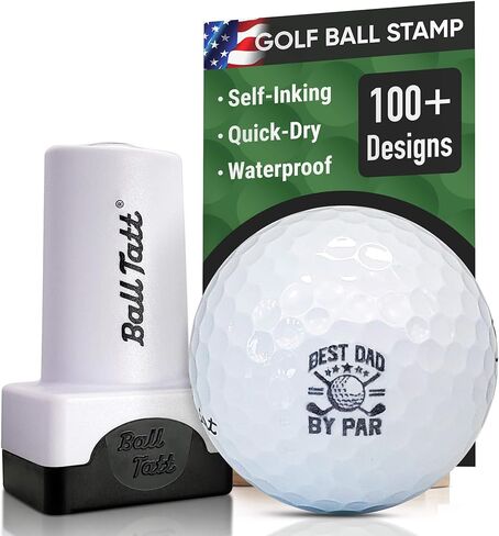 Best Dad by Par Golf Ball Stamp, Golf Ball Stamper, Self-Inking Golf Ball Stamp Markers, Reusable Golf Ball Marking Tool to Identify Golf Balls, Golfer Gift Golfing Accessories in Saudi Arabia