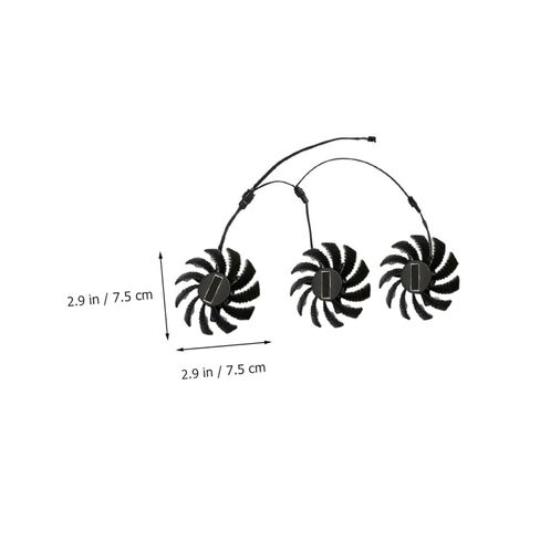 OUNONA Gpu Fan 75mm بديلة لتبريد بطاقة الرسومات، مبرد هواء لبطاقة الفيديو متوافق مع Pld08010s12h، جزء وحدة معالجة الرسومات للكمبيوتر لتبريد أجهزة الكمبيوتر المكتبية in Kuwait