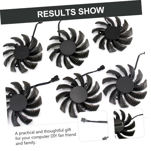 OUNONA Gpu Fan 75mm بديلة لتبريد بطاقة الرسومات، مبرد هواء لبطاقة الفيديو متوافق مع Pld08010s12h، جزء وحدة معالجة الرسومات للكمبيوتر لتبريد أجهزة الكمبيوتر المكتبية in Kuwait