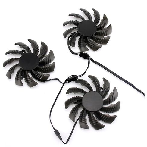 OUNONA Gpu Fan 75mm بديلة لتبريد بطاقة الرسومات، مبرد هواء لبطاقة الفيديو متوافق مع Pld08010s12h، جزء وحدة معالجة الرسومات للكمبيوتر لتبريد أجهزة الكمبيوتر المكتبية in Kuwait