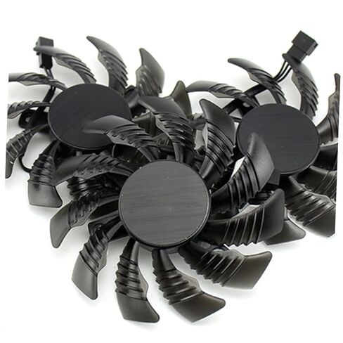 OUNONA Gpu Fan 75mm بديلة لتبريد بطاقة الرسومات، مبرد هواء لبطاقة الفيديو متوافق مع Pld08010s12h، جزء وحدة معالجة الرسومات للكمبيوتر لتبريد أجهزة الكمبيوتر المكتبية in Kuwait