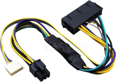 Generic ملون 24-Pin ATX إلى 6-Pin PCI-E PSU مهائي كابلات الطاقة لبيئات خادم HP Elite 8100/8200/8300/800G1 in Kuwait