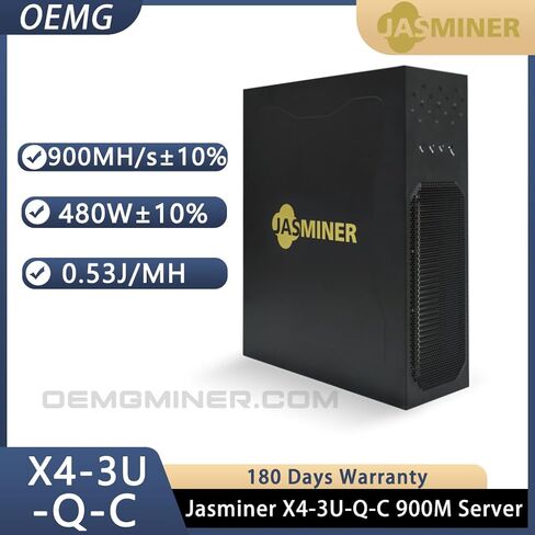 في المخزون الأمريكي Jasminer X4-3U-Q-C ETC ETHW Miner 900MH/s 480w 5G طاقة منخفضة Bulid-in PSU فائقة الصمت للتعدين المنزلي in Kuwait