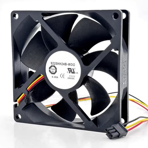 9225HH24B-WDO DC 24V 0.30A 92x92x25mm مروحة تبريد 3 أسلاك in Kuwait