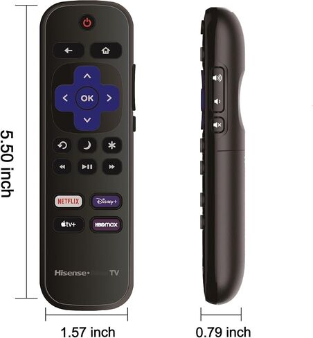 OEM Replacement Remote Control Compatible with All Hisense Roku TV Smart 4K Ultra HDTV 【Only Works with Hisense Roku TV, Not for Roku Stick and Roku Box】 (Netflix/Apple TV+ / Paramount+/ HBO Max) in Saudi Arabia