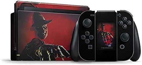 ملصق Skinit المخصص للألعاب متوافق مع حزمة Nintendo Switch - تصميم Nightmare on Elm Street مرخص رسميًا من Freddy Krueger in Kuwait