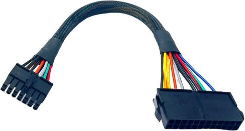 24 دبوس إلى 14 دبوس كابل إمداد الطاقة مع الأكمام ATX PSU الرئيسية سلك محول الطاقة مضفر كابل ل IBM A75 B75 Q75 Q77 32 سنتيمتر/12.5 بوصة in Kuwait