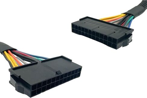 24 دبوس إلى 14 دبوس كابل إمداد الطاقة مع الأكمام ATX PSU الرئيسية سلك محول الطاقة مضفر كابل ل IBM A75 B75 Q75 Q77 32 سنتيمتر/12.5 بوصة in Kuwait
