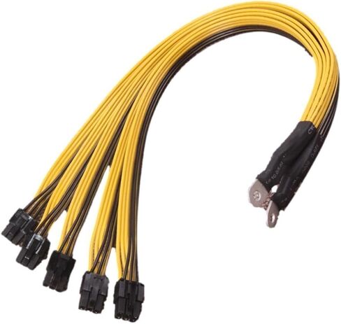 1 قطعة 40 سنتيمتر 6 دبوس موصل خادم كابل إمداد الطاقة PCIe Express ل P3 S7 S9 S11 Bitmain آلة التعدين دعم التعدين PSU كابل in Kuwait