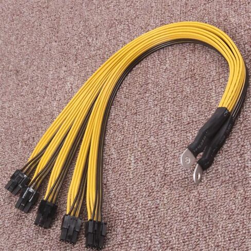 1 قطعة 40 سنتيمتر 6 دبوس موصل خادم كابل إمداد الطاقة PCIe Express ل P3 S7 S9 S11 Bitmain آلة التعدين دعم التعدين PSU كابل in Kuwait