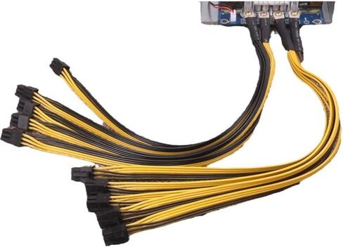 1 قطعة 40 سنتيمتر 6 دبوس موصل خادم كابل إمداد الطاقة PCIe Express ل P3 S7 S9 S11 Bitmain آلة التعدين دعم التعدين PSU كابل in Kuwait