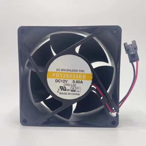 FD129232EB DC 12V 0.80A 92x92x32mm مروحة تبريد بسلكين in Kuwait