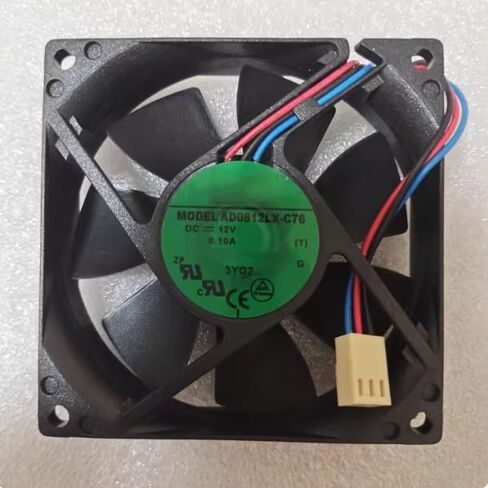 AD0812LX-C76 DC12V 0.10A 80x80x20mm مروحة تبريد 3 أسلاك in Kuwait