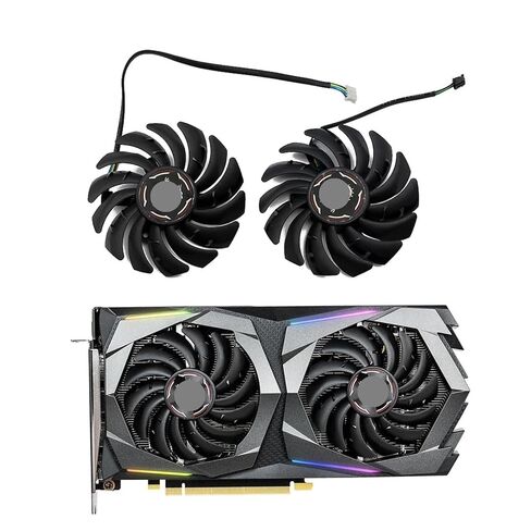 مروحة رسومات 87 مم PLD09210S12HH DC12V 0.40A 4PIN متوافقة مع بطاقة MSI GeForce RTX2060 Super Gaming X (B-Fan) in Kuwait