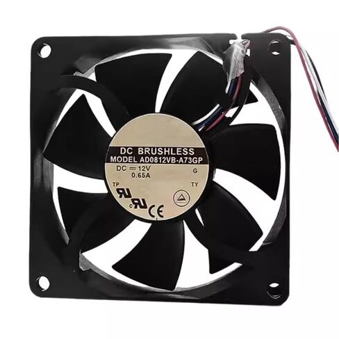 AD0812VB-A73GP DC 12V 0.65A 80x80x25mm مروحة تبريد 4 أسلاك in Kuwait