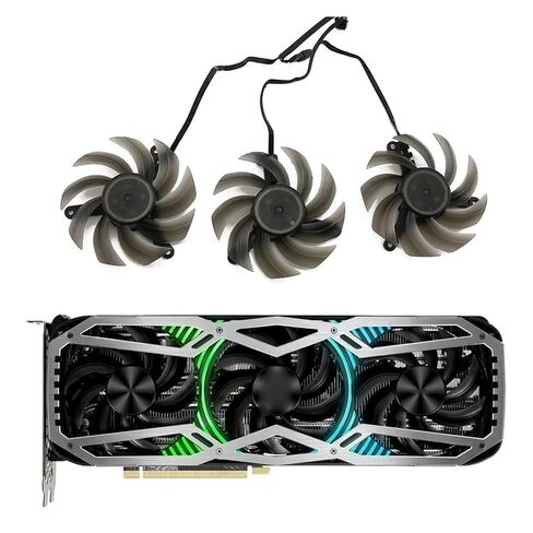 مروحة تبريد TH8015S2H-PCC01 متوافقة مع رسومات GAINWARD RTX 3060Ti 3070 3070Ti 3080 3080Ti 3090 Ti Phoenix GS (3-Fan) in Kuwait