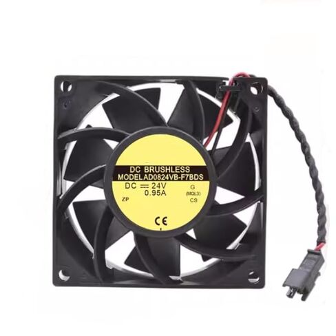 AD0824VB-F7BDS DC 24V 0.95A 80x80x38mm مروحة تبريد بسلكين in Kuwait