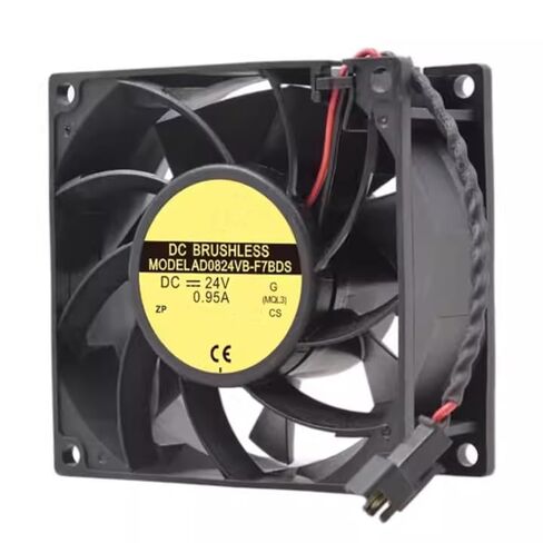 AD0824VB-F7BDS DC 24V 0.95A 80x80x38mm مروحة تبريد بسلكين in Kuwait