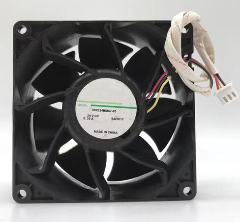 V92E24BMA7-52 DC 24V 0.35A 92x92x38mm مروحة تبريد 3 أسلاك in Kuwait