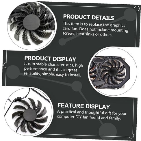 PRETYZOOM Graphics Card Cooling Fan Replacement 75mm Video Card Fan for Computer Gpu Cooling Compatible with PC Gaming and Workstation Systems in Kuwait