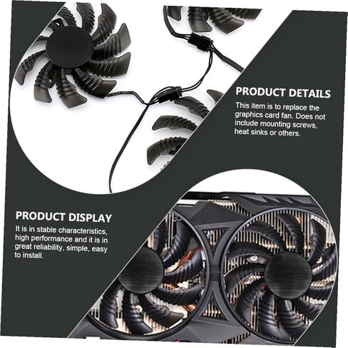 PRETYZOOM Graphics Card Cooling Fan Replacement 75mm Video Card Fan for Computer Gpu Cooling Compatible with PC Gaming and Workstation Systems in Kuwait
