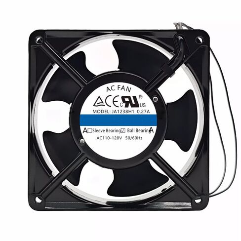 JA1238H1 AC 110/120V 0.27A 120x120x38mm مروحة تبريد بسلكين in Kuwait