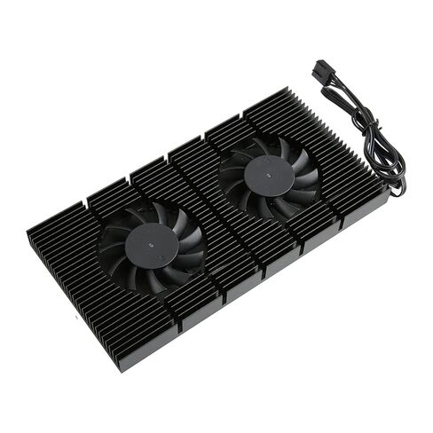 لوحة خلفية SUNGOOYUE GPU، مبرد ذاكرة من سبائك الألومنيوم مع تصنيع CNC أسود بأكسيد وتصميم مروحة مزدوجة، لبطاقات الرسومات RTX 3090 3080 3070 in Kuwait