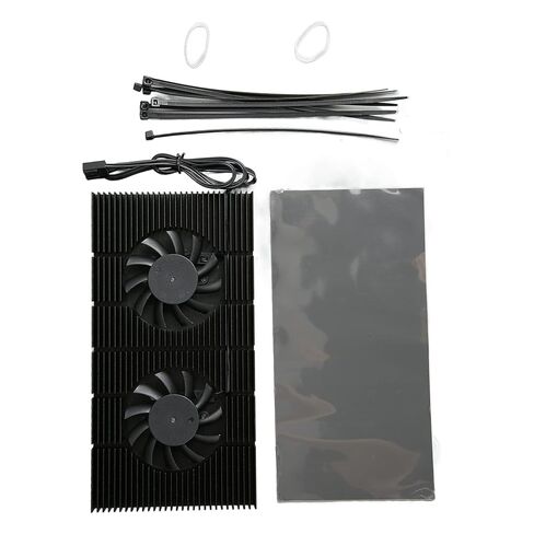 لوحة خلفية SUNGOOYUE GPU، مبرد ذاكرة من سبائك الألومنيوم مع تصنيع CNC أسود بأكسيد وتصميم مروحة مزدوجة، لبطاقات الرسومات RTX 3090 3080 3070 in Kuwait