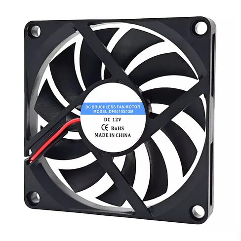 DF8010S12M DC 12V 80x80x10mm 2-Wire Cooling Fan in Kuwait