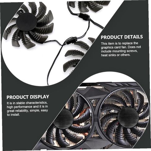 ULTECHNOVO Gpu Cooling Fan 75mm for Graphics Card Pld08010s12h, Video Card Air Cooler Replacement, Computer Accessory for Internal Gpu Cooling in Desktop Pcs in Kuwait