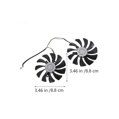 زوج مراوح تبريد بطاقة الرسومات البلاستيكية من Cabilock لاستبدال مبرد فيديو الألعاب، ومراوح داخلية عالية الأداء لبطاقات رسومات الكمبيوتر، ومستلزمات تبريد الفيديو المتوافقة in Kuwait