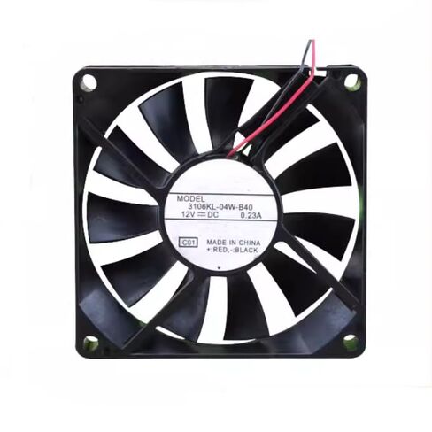 3106KL-04W-B40 تيار مستمر 12 فولت 0.23 أمبير 80x80x15 ملم مروحة تبريد بسلكين in Kuwait