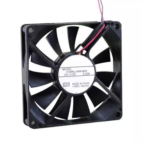 3106KL-04W-B40 تيار مستمر 12 فولت 0.23 أمبير 80x80x15 ملم مروحة تبريد بسلكين in Kuwait